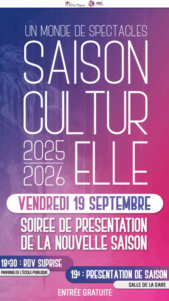 Présentation saison culturelle 2025-2026